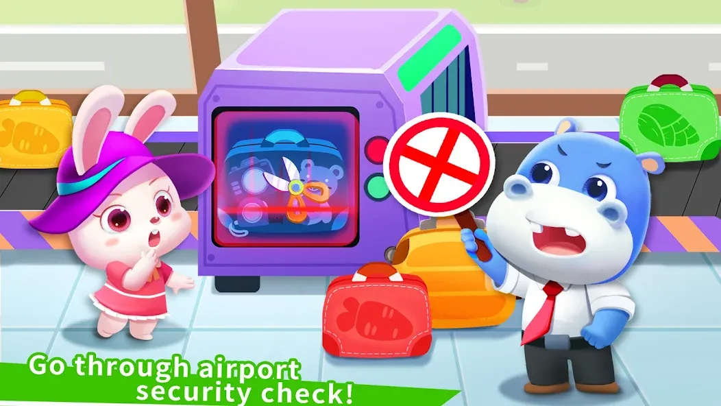 Взломанная Baby Panda's Airport  [МОД Mega Pack] — последняя версия apk на Андроид screen 3