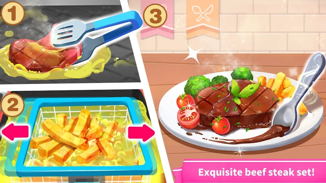 Взломанная Little Panda's World Recipes  [МОД Много денег] — полная версия apk на Андроид screen 2