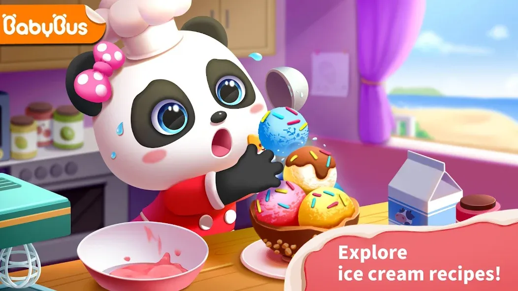 Взлом Baby Panda’s Ice Cream Shop  [МОД Все открыто] — полная версия apk на Андроид screen 1