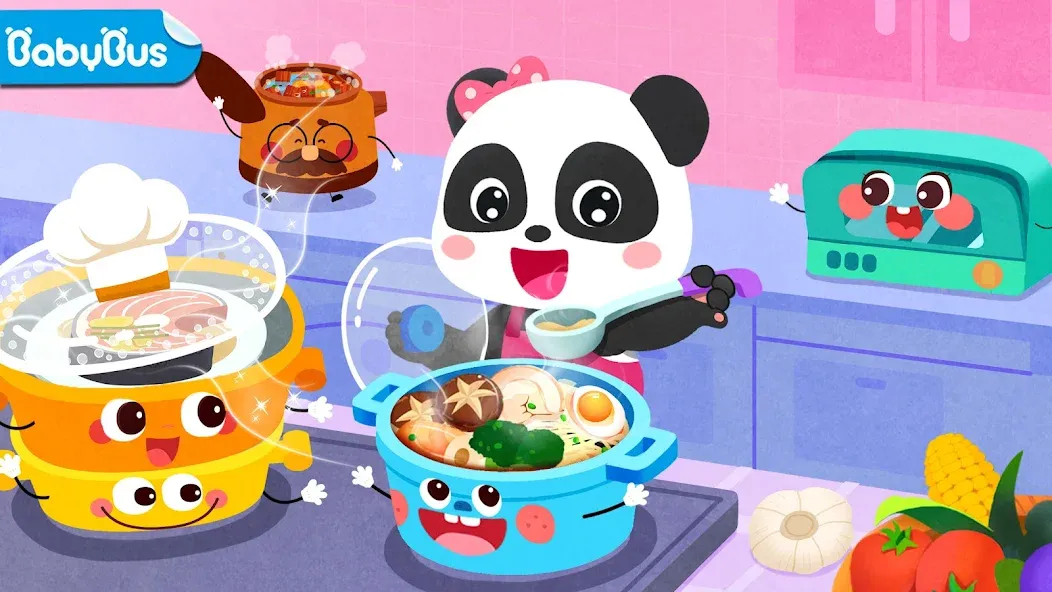 Взломанная Baby Panda's Kitchen Party  [МОД Меню] — полная версия apk на Андроид screen 1