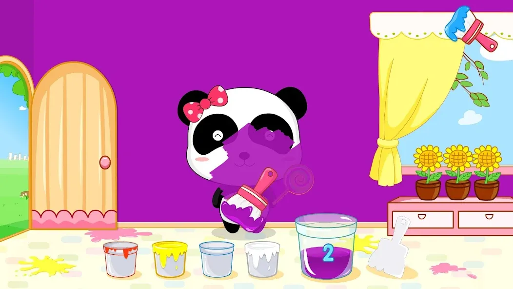 Взломанная Baby Panda's Color Mixing  [МОД Много денег] — полная версия apk на Андроид screen 2