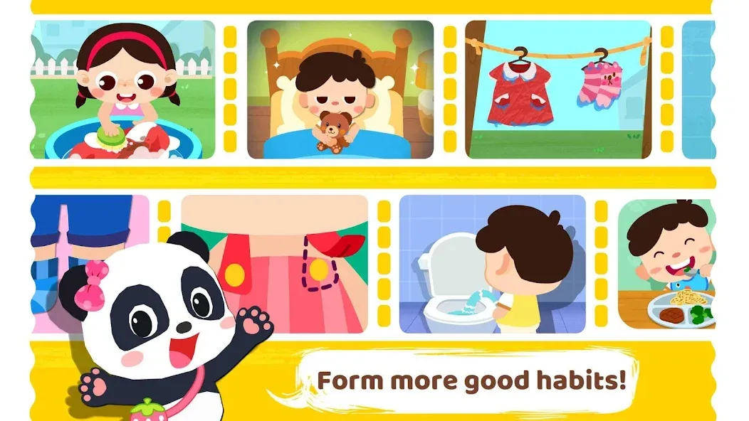 Скачать взломанную Baby Panda's Daily Habits  [МОД Все открыто] — стабильная версия apk на Андроид screen 5