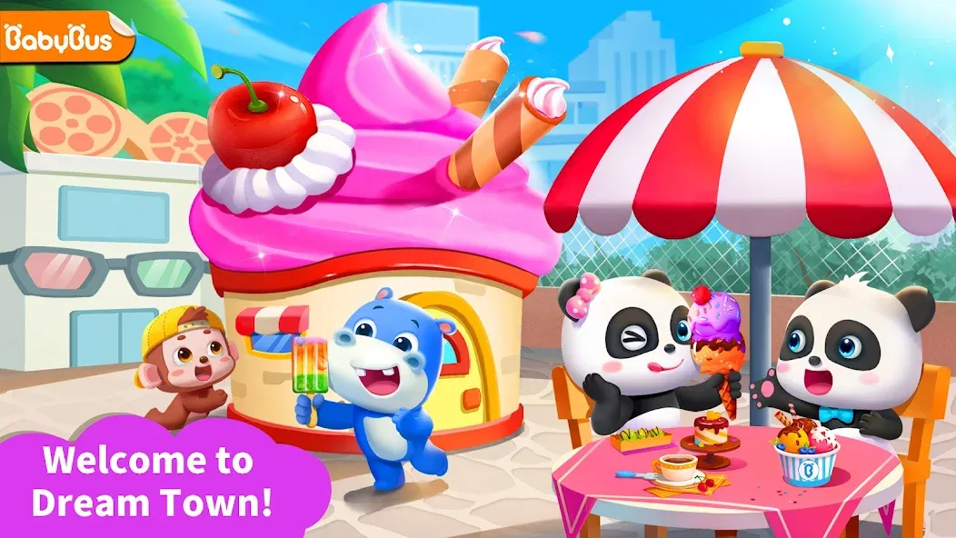 Скачать взломанную Little Panda’s Dream Town  [МОД Бесконечные монеты] — полная версия apk на Андроид screen 1