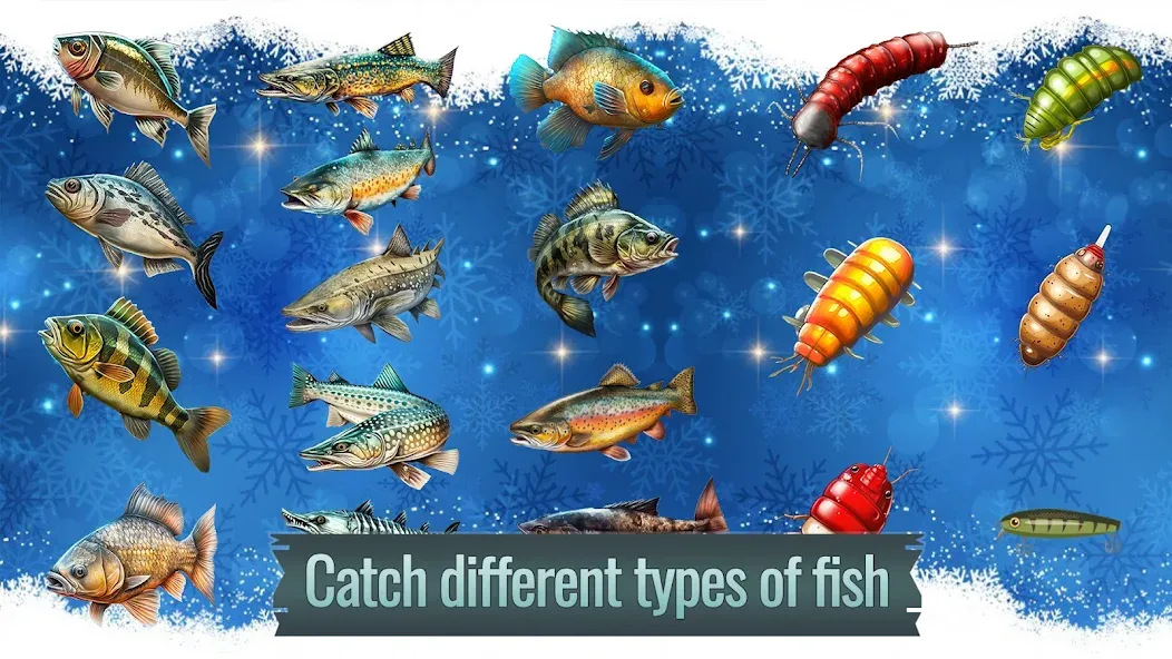 Взломанная Ice fishing game. Catch bass.  [МОД Меню] — полная версия apk на Андроид screen 3