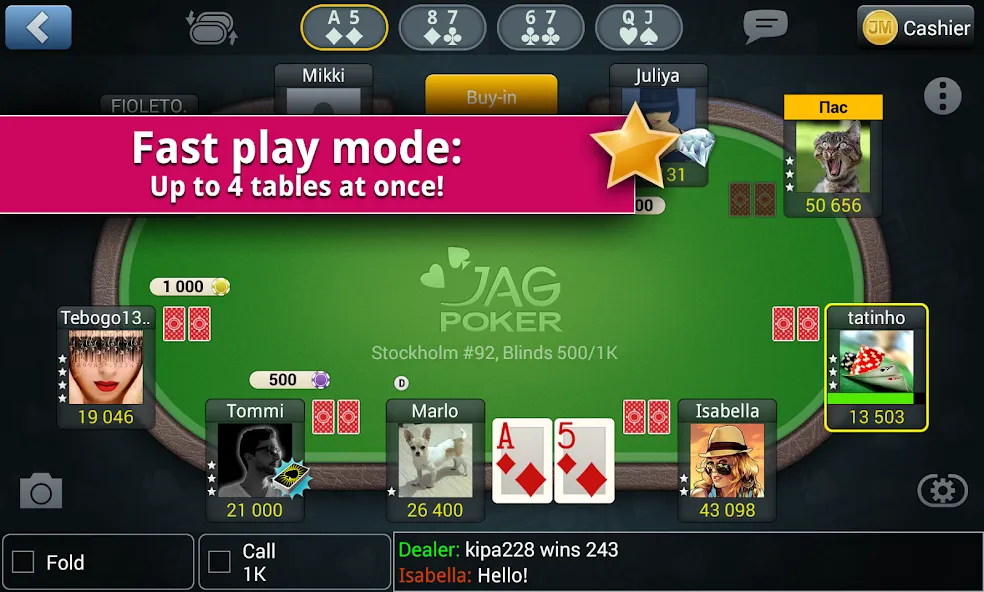 Взломанная Jag Poker HD (Яг Покер ХД)  [МОД Много денег] — стабильная версия apk на Андроид screen 2