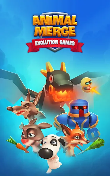 Взломанная Animal Merge — Evolution Games (Анимал Мерж)  [МОД Mega Pack] — стабильная версия apk на Андроид screen 1