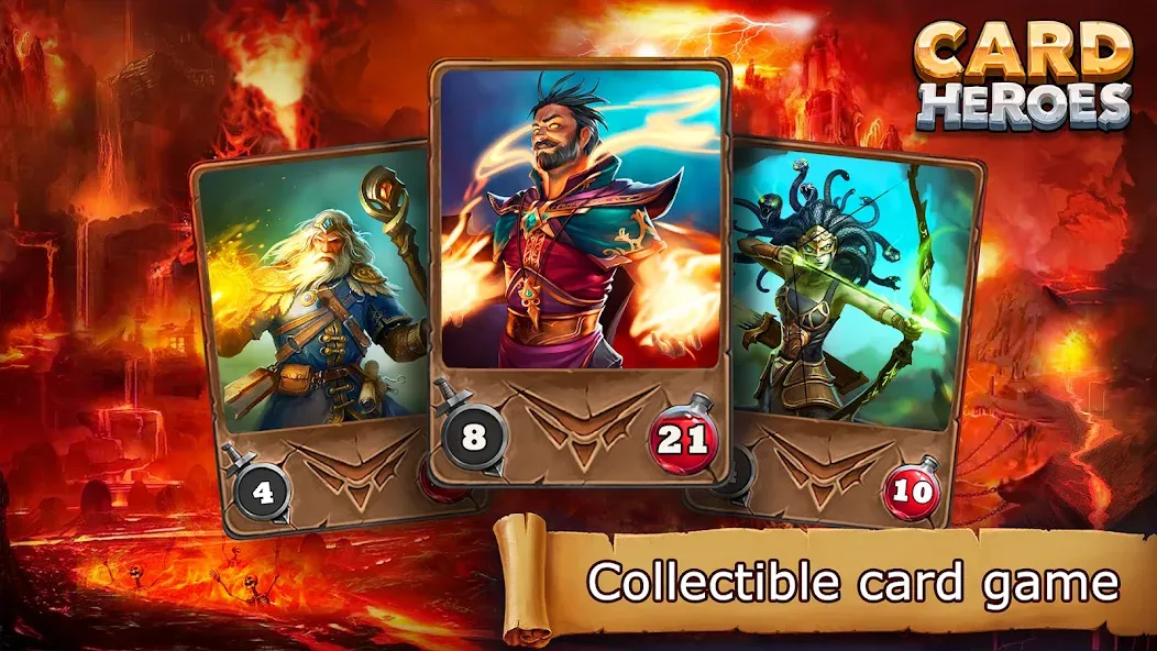 Взлом Card Heroes: TCG/CCG deck Wars (Кард Хироес)  [МОД Много денег] — стабильная версия apk на Андроид screen 1