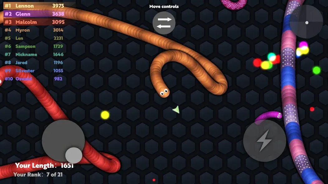 Скачать взломанную Slide.io — Hungry Snake Game  [МОД Меню] — последняя версия apk на Андроид screen 5