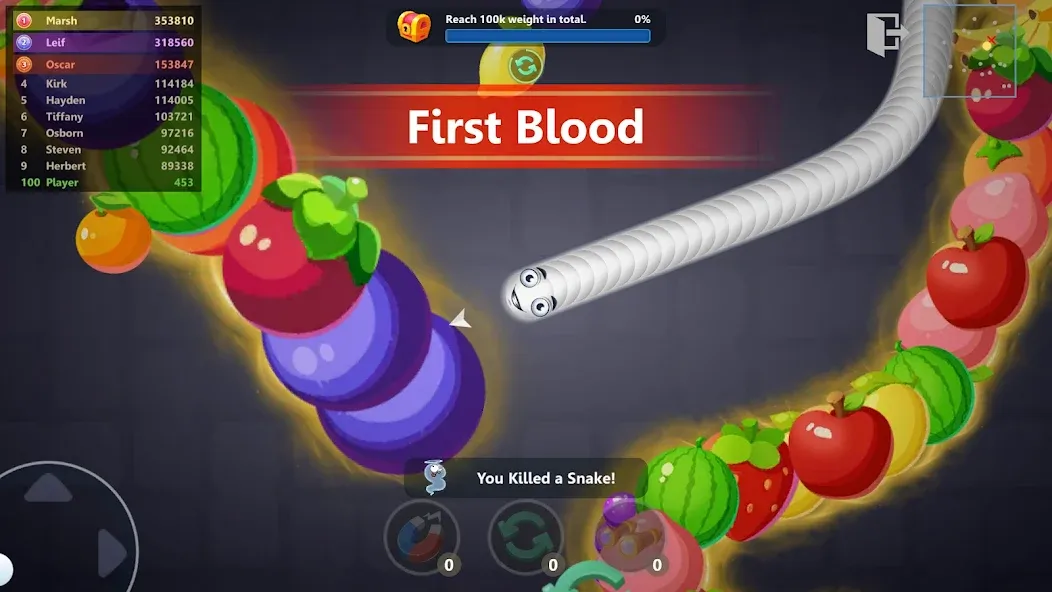 Взлом Snake War™ Hungry Worm.io Game (Снейк Вар)  [МОД Бесконечные монеты] — последняя версия apk на Андроид screen 2