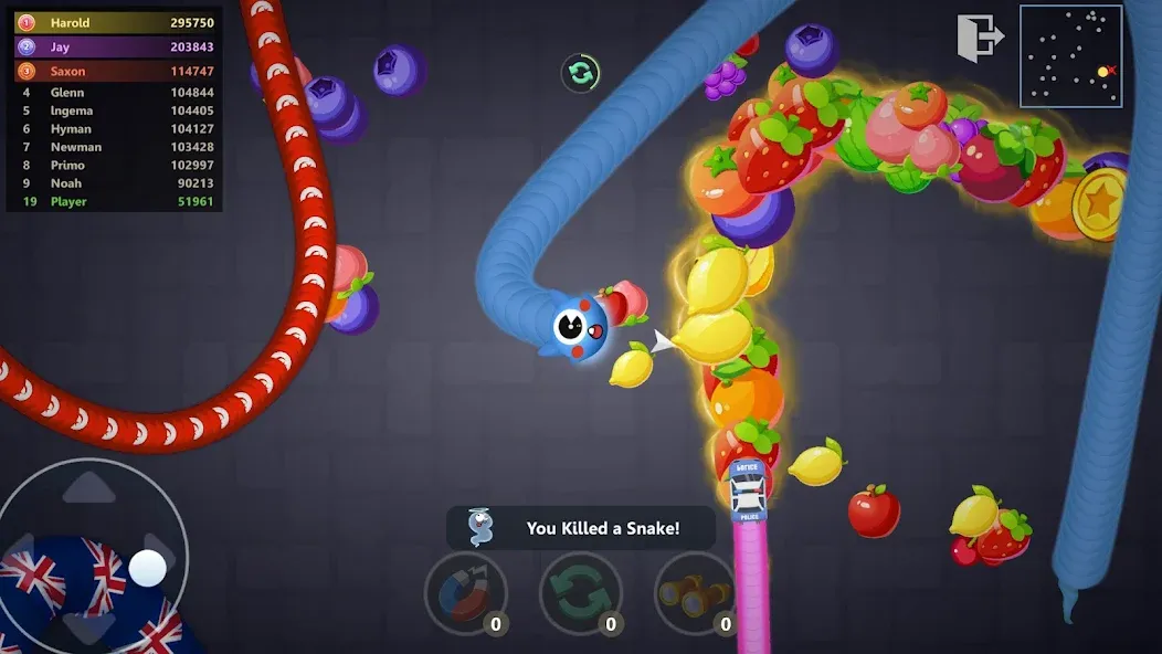 Взлом Snake War™ Hungry Worm.io Game (Снейк Вар)  [МОД Бесконечные монеты] — последняя версия apk на Андроид screen 3