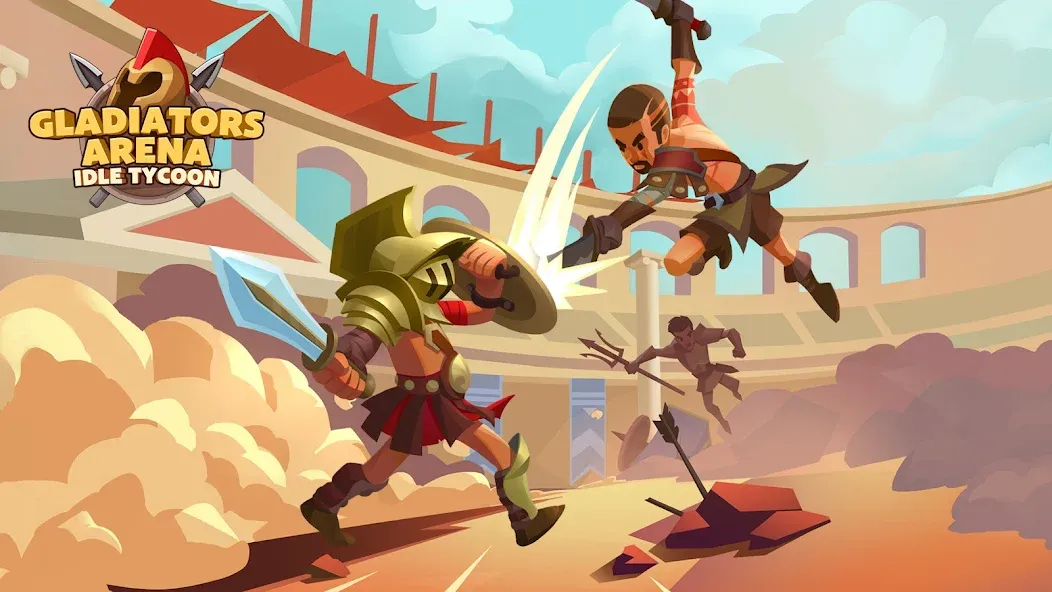 Скачать взлом Gladiators Arena: Idle Tycoon (Гладиаторская арена)  [МОД Unlocked] — полная версия apk на Андроид screen 1