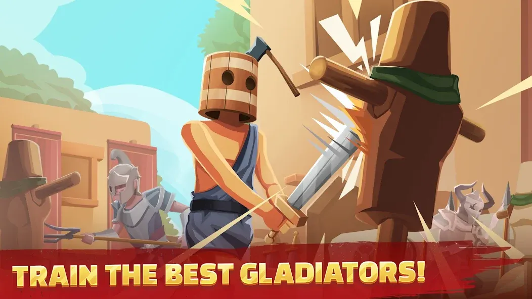 Скачать взлом Gladiators Arena: Idle Tycoon (Гладиаторская арена)  [МОД Unlocked] — полная версия apk на Андроид screen 2