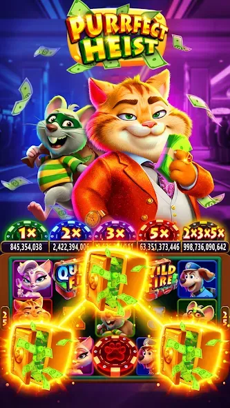 Скачать взломанную Fat Cat Casino — Slots Game (Фэт Кэт Казино)  [МОД Unlocked] — полная версия apk на Андроид screen 3