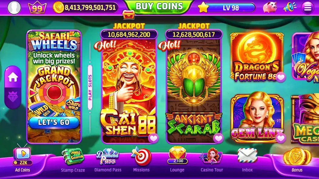 Взлом Golden Casino — Slots Games (Голден Казино)  [МОД Бесконечные монеты] — последняя версия apk на Андроид screen 2