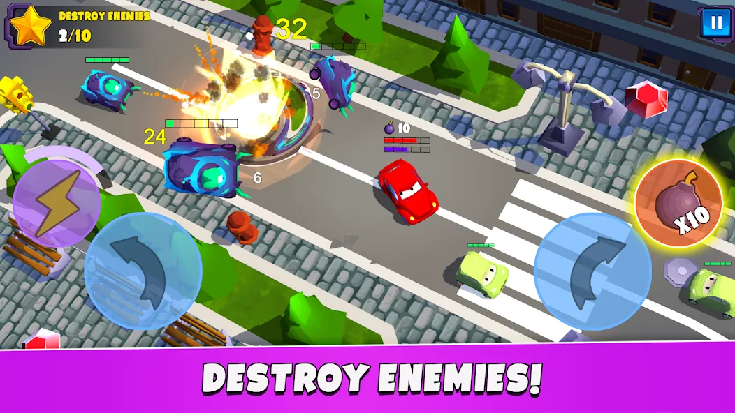 Скачать взломанную Car Eats Car 5 — Battle Arena (С тс Са 5)  [МОД Mega Pack] — стабильная версия apk на Андроид screen 1