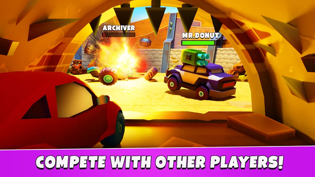 Скачать взломанную Car Eats Car 5 — Battle Arena (С тс Са 5)  [МОД Mega Pack] — стабильная версия apk на Андроид screen 2