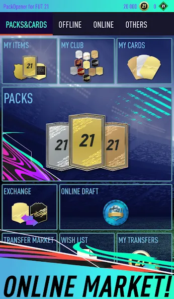 Взломанная Pack Opener for FUT 21 (Пакопенер для  21)  [МОД Menu] — стабильная версия apk на Андроид screen 2