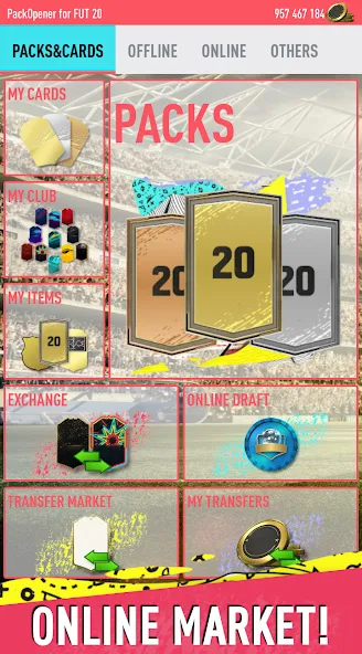 Взлом Pack Opener for FUT 20 by SMOQ (Пак открыватель для  20 от )  [МОД Много денег] — полная версия apk на Андроид screen 2