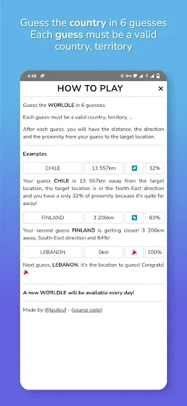 Взлом Worldle — Guess the Country (Ворлдле)  [МОД Unlocked] — последняя версия apk на Андроид screen 3