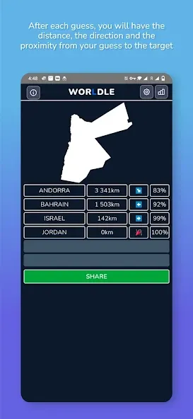 Взлом Worldle — Guess the Country (Ворлдле)  [МОД Unlocked] — последняя версия apk на Андроид screen 4