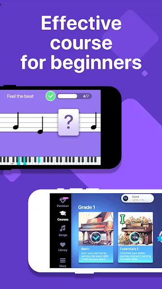 Взломанная Simpia: Learn Piano Fast (Симпиа)  [МОД Все открыто] — полная версия apk на Андроид screen 2