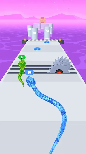 Скачать взломанную Snake Run Race・3D Running Game (Снейк Ран Рейс)  [МОД Много монет] — стабильная версия apk на Андроид screen 3