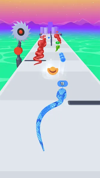 Скачать взломанную Snake Run Race・3D Running Game (Снейк Ран Рейс)  [МОД Много монет] — стабильная версия apk на Андроид screen 4