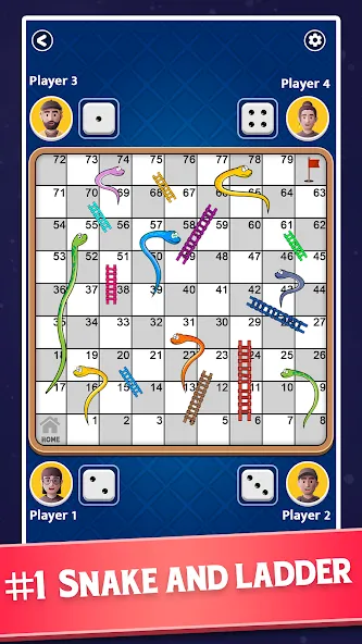 Скачать взломанную Snakes and Ladders — Ludo Game (Змеи и лестницы)  [МОД Unlocked] — стабильная версия apk на Андроид screen 2