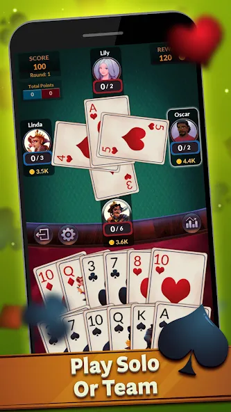 Скачать взлом Spades — Offline Card Games (Спейдс)  [МОД Mega Pack] — полная версия apk на Андроид screen 2