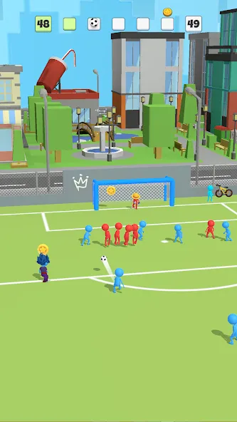 Скачать взломанную Super Goal: Fun Soccer Game (Супер Гол)  [МОД Много монет] — стабильная версия apk на Андроид screen 1