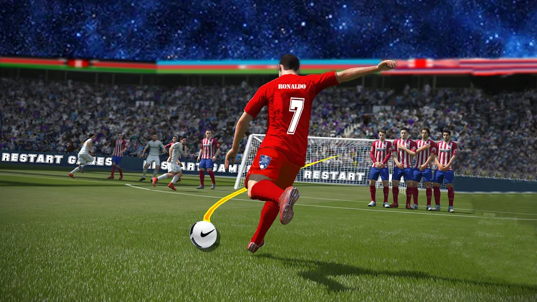 Скачать взлом Soccer Kick Football Champion  [МОД Unlocked] — полная версия apk на Андроид screen 2