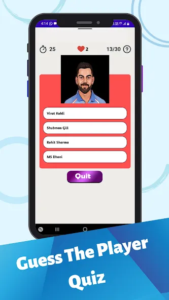 Скачать взломанную Cricket Quiz Game (Крикет Викторина Т20)  [МОД Unlocked] — стабильная версия apk на Андроид screen 1