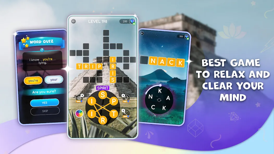 Скачать взломанную Calming Crosswords Word Puzzle  [МОД Все открыто] — последняя версия apk на Андроид screen 2