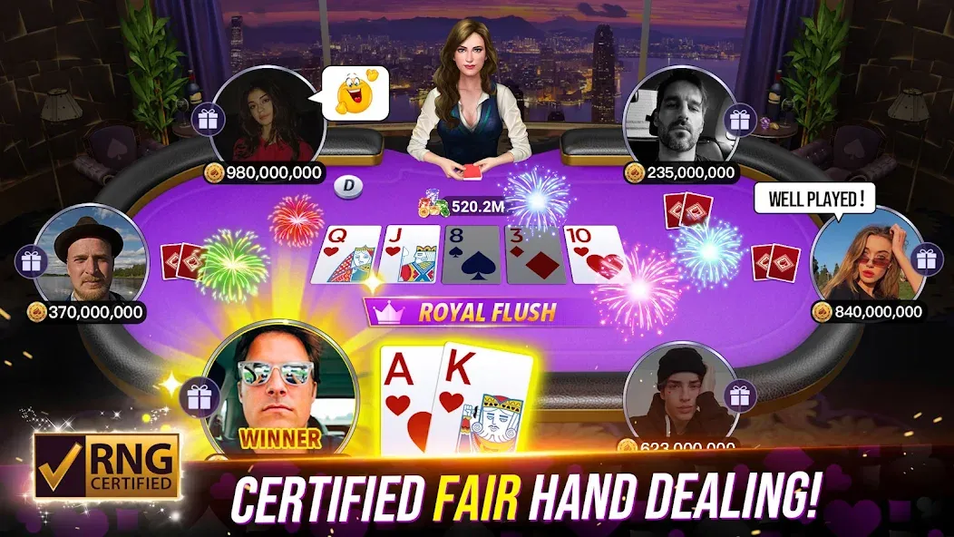 Взлом Poker Fever — Win your Fame (Покер Клаш)  [МОД Много денег] — стабильная версия apk на Андроид screen 1