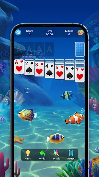 Взломанная Solitaire, Klondike Card Games  [МОД Unlimited Money] — полная версия apk на Андроид screen 1