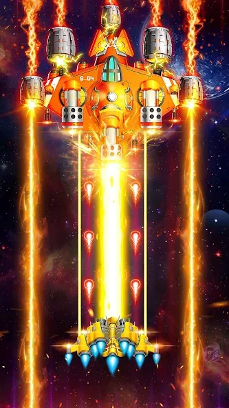 Взломанная Space Shooter: Galaxy Attack (Спейс шутер)  [МОД Бесконечные деньги] — последняя версия apk на Андроид screen 1