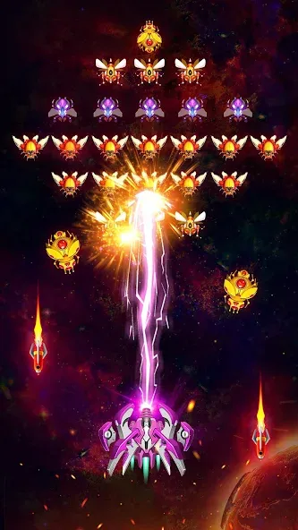 Взломанная Space Shooter: Galaxy Attack (Спейс шутер)  [МОД Бесконечные деньги] — последняя версия apk на Андроид screen 3