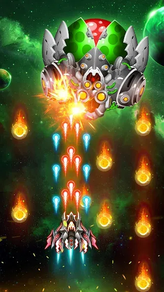 Взломанная Space Shooter: Galaxy Attack (Спейс шутер)  [МОД Бесконечные деньги] — последняя версия apk на Андроид screen 4