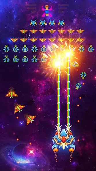 Взломанная Space Shooter: Galaxy Attack (Спейс шутер)  [МОД Бесконечные деньги] — последняя версия apk на Андроид screen 5