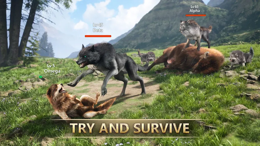 Скачать взлом Wolf Game: Wild Animal Wars (Вулф Гейм)  [МОД Меню] — последняя версия apk на Андроид screen 1