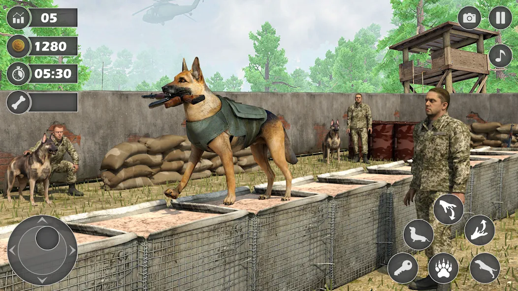 Скачать взлом Dog Simulator Dog Game (Армейский симулятор собаки)  [МОД Unlocked] — стабильная версия apk на Андроид screen 1