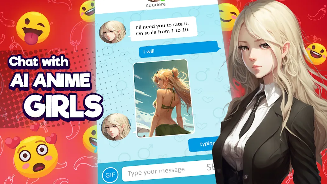 Скачать взлом Anime Girlfriend — AI Chat (Аниме Грлфренд)  [МОД Много монет] — стабильная версия apk на Андроид screen 1