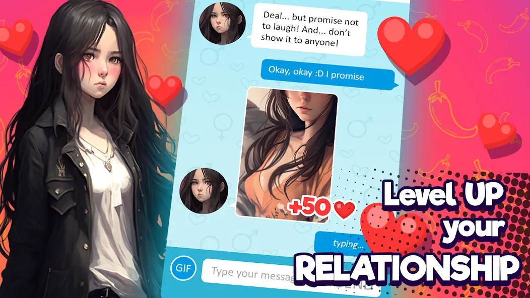 Скачать взлом Anime Girlfriend — AI Chat (Аниме Грлфренд)  [МОД Много монет] — стабильная версия apk на Андроид screen 2