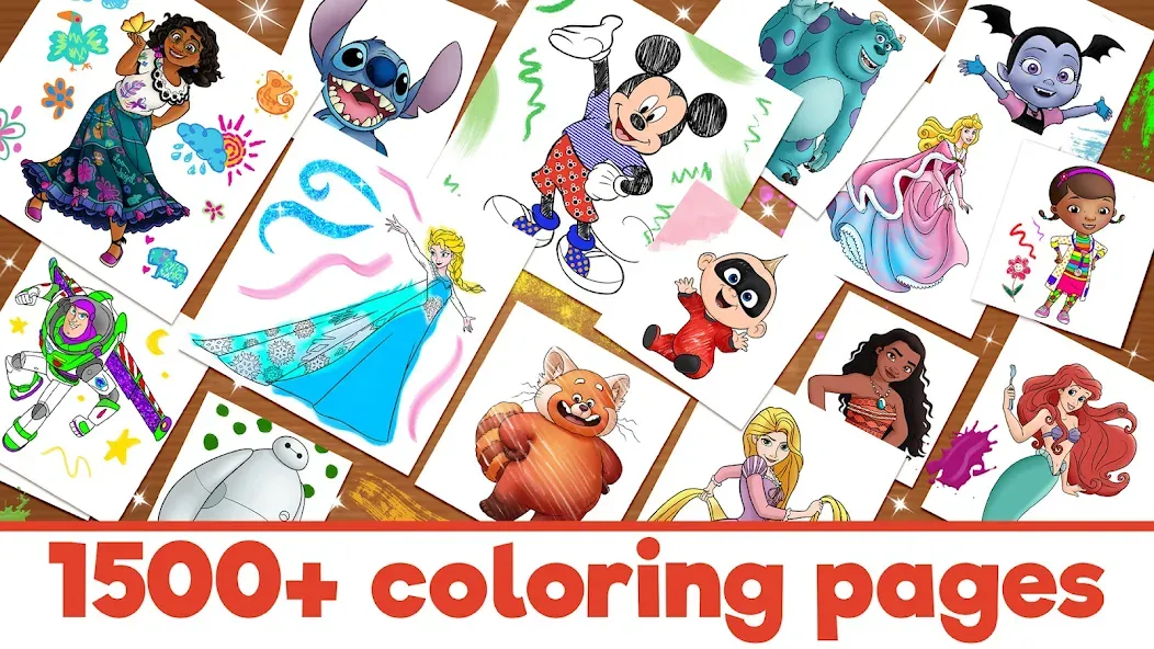 Взлом Disney Coloring World (Дисней)  [МОД Unlimited Money] — полная версия apk на Андроид screen 1