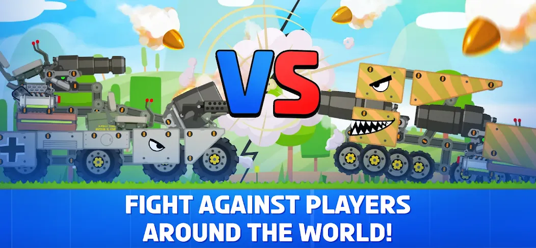 Скачать взломанную Super Tank Rumble  [МОД Много монет] — полная версия apk на Андроид screen 2