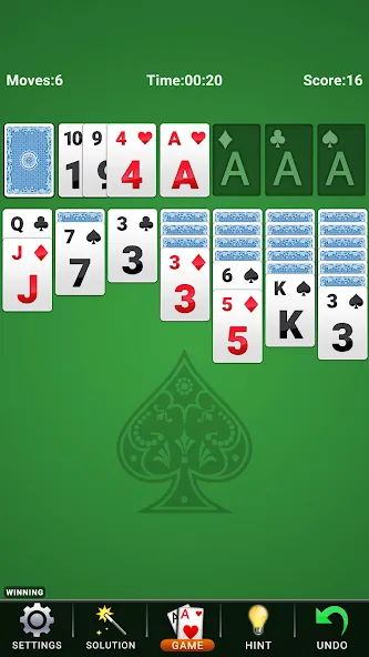 Скачать взломанную Solitaire: Classic Card Game  [МОД Menu] — полная версия apk на Андроид screen 3