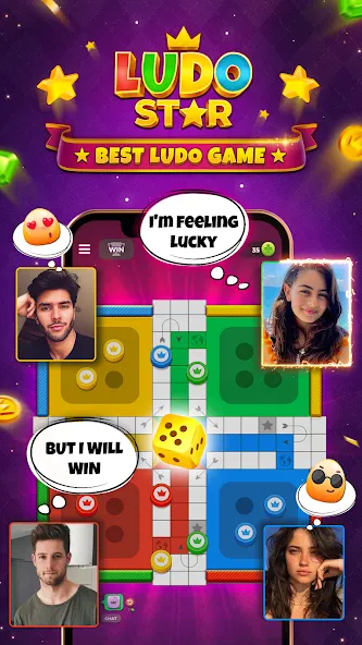 Взломанная Ludo STAR: Online Dice Game (Лудо СТАР)  [МОД Menu] — стабильная версия apk на Андроид screen 1