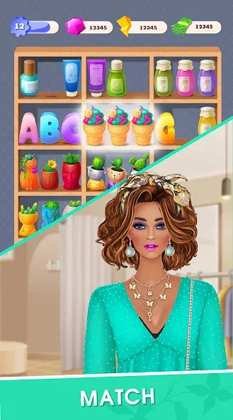 Взлом Fashion Triple Match: Dress Up (Фэшн Мердж)  [МОД Unlocked] — полная версия apk на Андроид screen 2