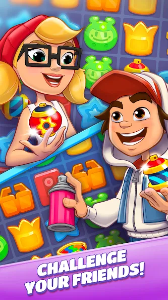 Взломанная Subway Surfers Match (Сабвей Серферс Матч)  [МОД Бесконечные монеты] — стабильная версия apk на Андроид screen 4