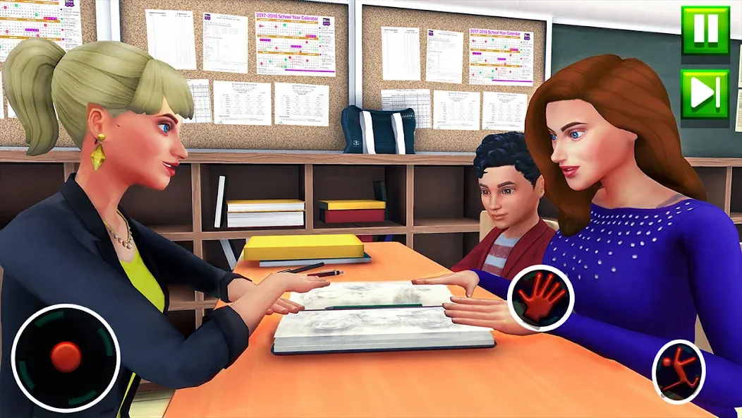 Взломанная High School Teacher Sim Games  [МОД Много денег] — стабильная версия apk на Андроид screen 3